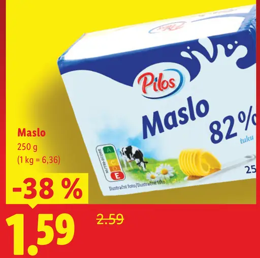 Pilos Slovenské maslo 82 %