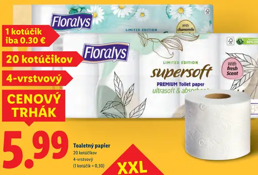 Floralys toaletný papier supersoft