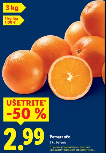 Pomaranče 3 kg balenie