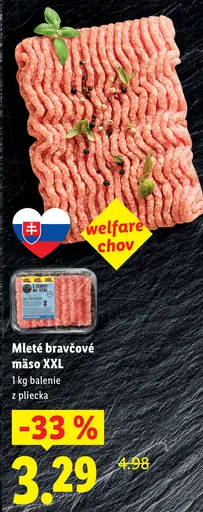 Mleté bravčové mäso XXL