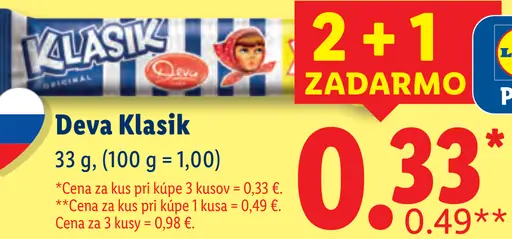 Deva Klasik čokoládová tyčinka