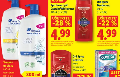 Old Spice deodorant sprej rôzne druhy