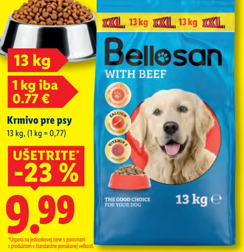 Bellosan with beef suché krmivo pre psy