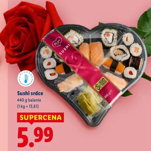 Sushi srdce chladené
