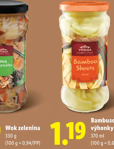 Vitasia bambusové výhonky plátky