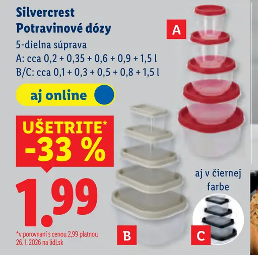 SilverCrest Potravinové dózy