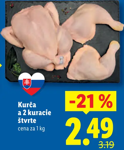 Kurča a 2 kuracie štvrte
