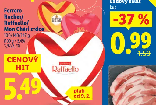 Ferrero Rocher/Raffaello/Mon Chéri srdce