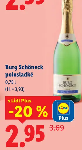 Burg Schöneck polosladké šumivé víno
