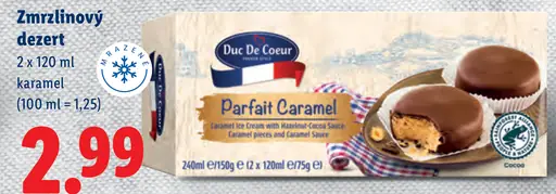 Duc De Coeur zmrzlinový dezert karamel