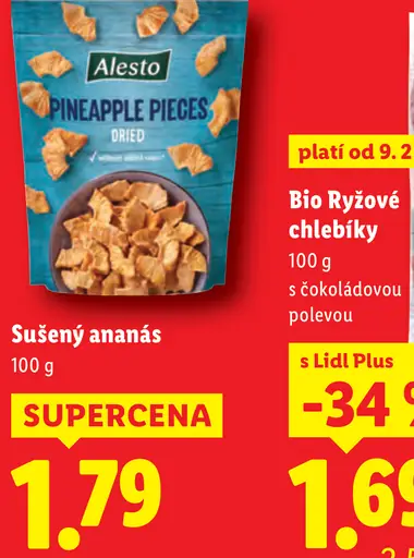 Alesto sušený ananás kúsky