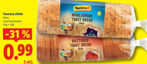 Tastino Toastový chlieb maslový