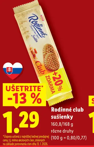 Sedita Rodinné Club sušienky rôzne druhy