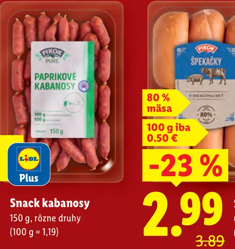 Pikok snack kabanosy paprikové