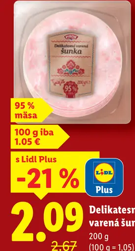 Delikatesná varená šunka