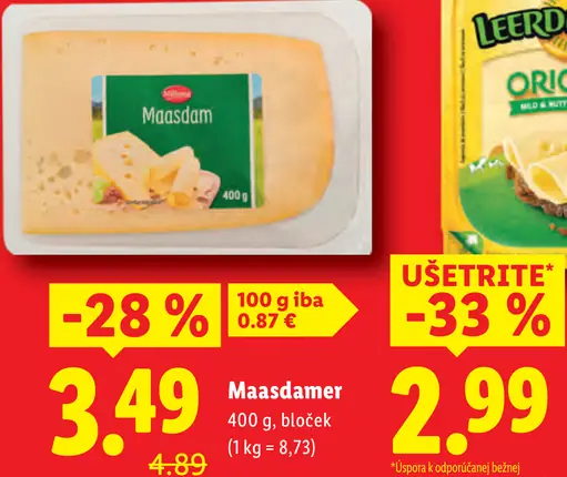 Maasdamer syr bloček