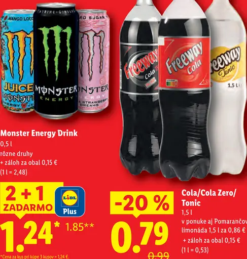 Freeway Cola alebo Cola Zero alebo Tonic