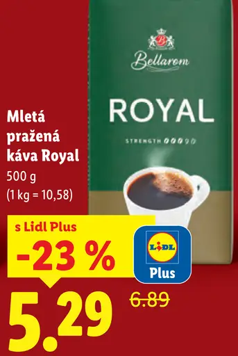 Bellarom Royal mletá pražená káva