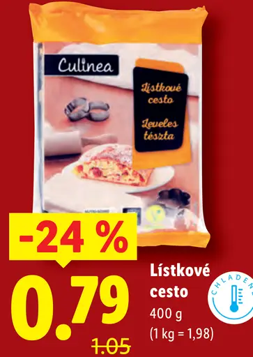 Culinea lístkové cesto