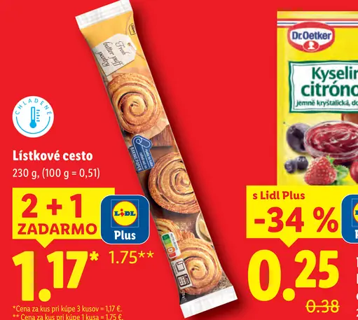 Lístkové cesto chladené