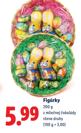 Favorina figúrky z mliečnej čokolády