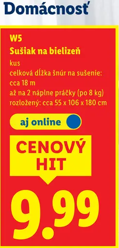 W5 Sušiak na bielizeň