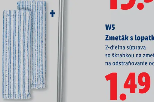 W5 zmeták s lopatkou 2-dielna súprava