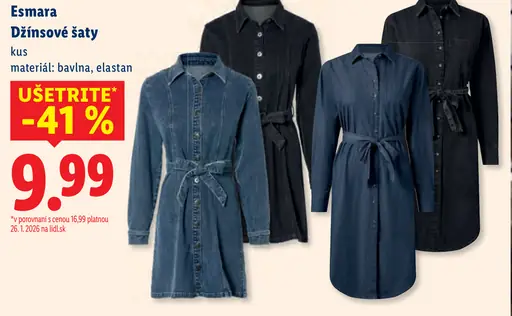 Esmara Džinsové šaty