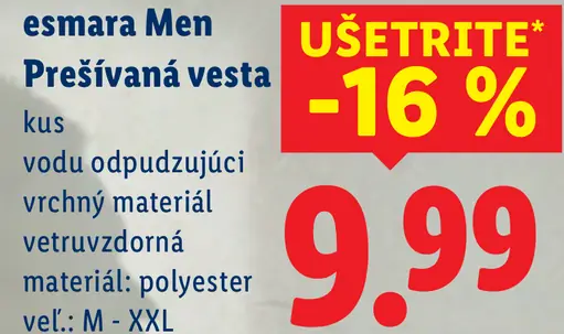 Esmara men Prešívaná vesta