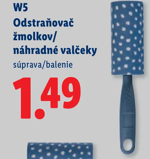 W5 Odstraňovač žmolkov / náhradné valčeky