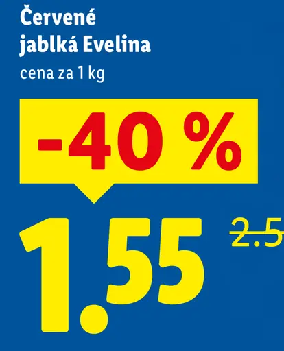 Červené jablká Evelina