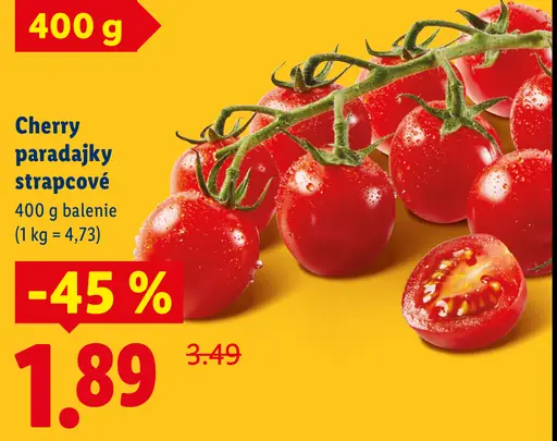 Paradajky cherry strapcové
