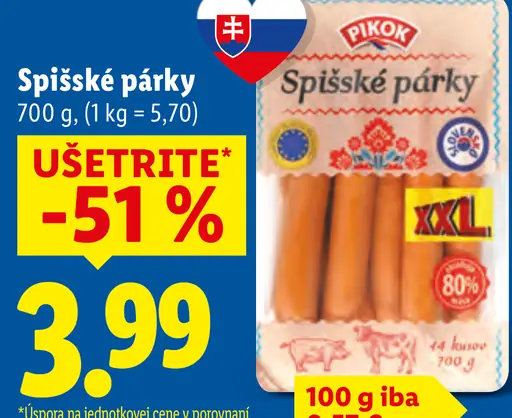 Pikok Spišské párky