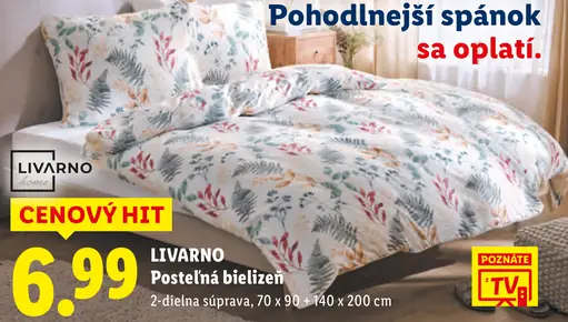 Livarno Home posteľná bielizeň 2-dielna súprava