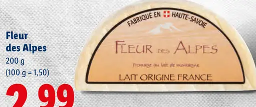 Fleur des Alpes zrejúci syr