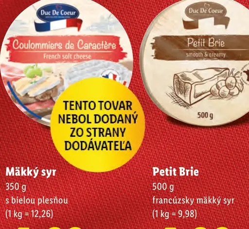 Duc De Coeur Coulommiers de Caractère mäkký syr s bielou plesňou
