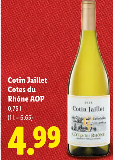 Cotin Jaillet Côtes du Rhône AOP biele víno