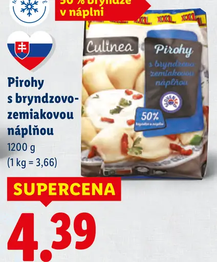 Culinea Pirohy s bryndzovo-zemiakovou náplňou mrazené