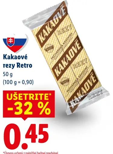 Kakaové rezy Retro oblátky