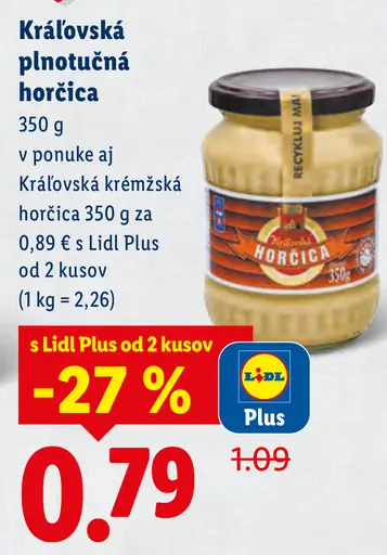 Kráľovská plnotučná horčica