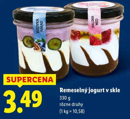 Pilos remeselný jogurt v skle