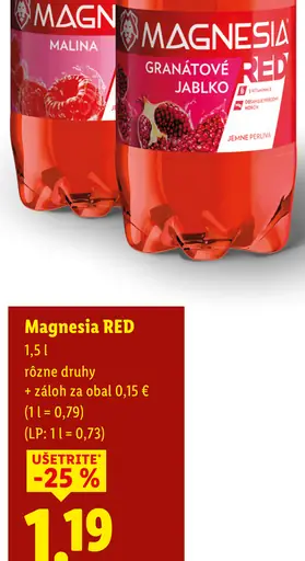 Magnesia Red ochutená minerálna voda