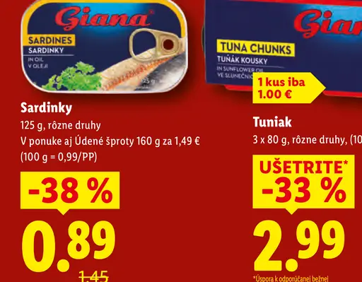 Giana sardinky v oleji