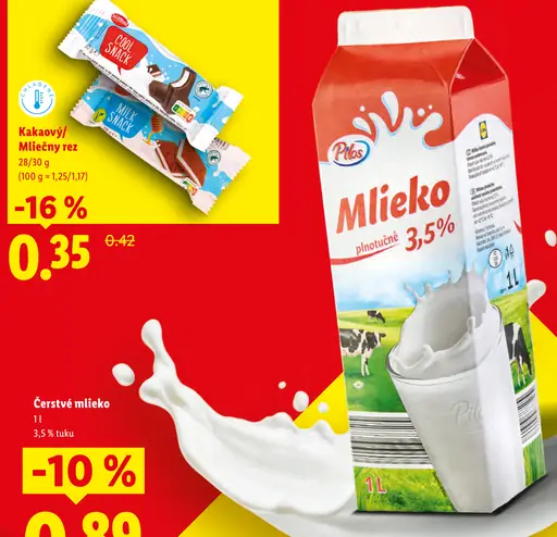 Pilos Mlieko plnotučné 3,5 % tuku