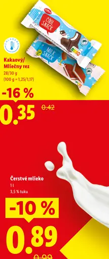 Milch Snack kakaový rez chladený