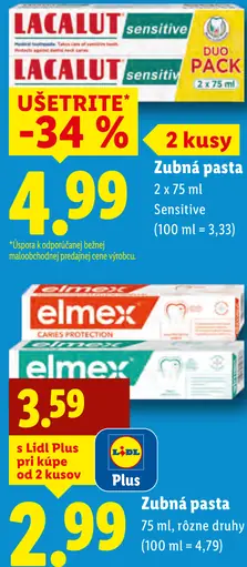 Lacalut Sensitive zubná pasta na citlivé zuby