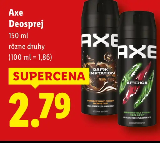 Axe deodorant sprej rôzne druhy