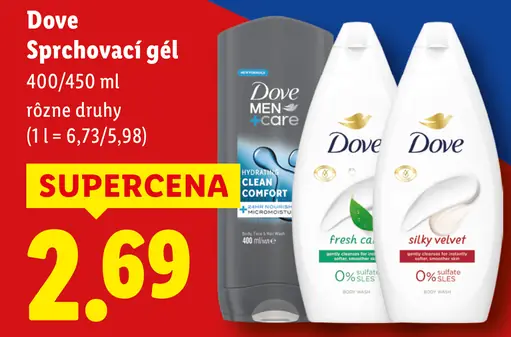Dove sprchovací gél rôzne druhy