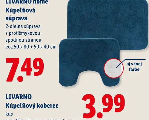 Livarno Kúpeľňový koberec