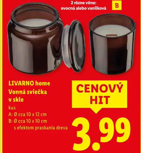 Livarnо Home Vonná sviečka v skle